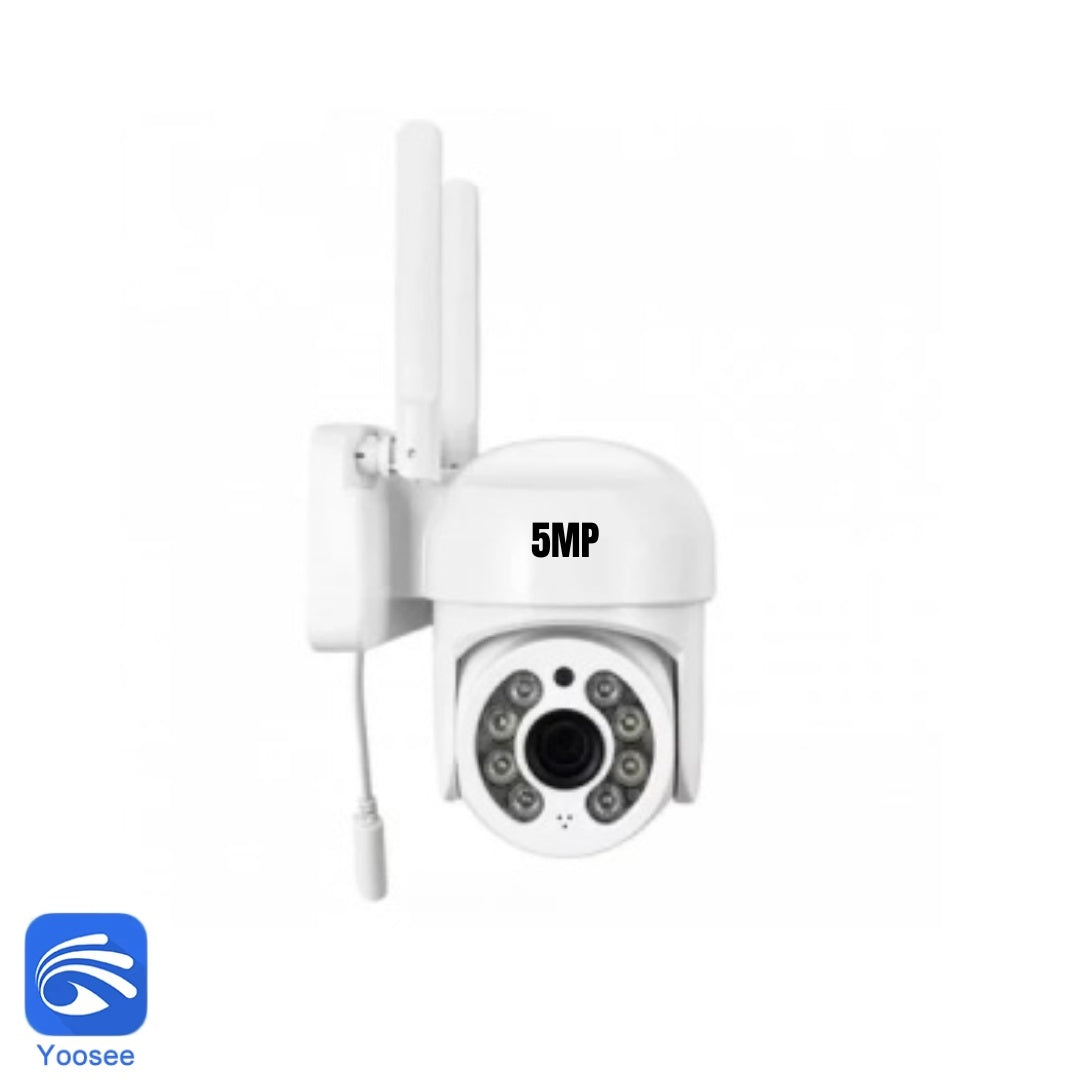 CAMERA SUPRAVEGHERE WIFI 5MP + 2 LAMPI SOLARE DE PERETE 100 LED