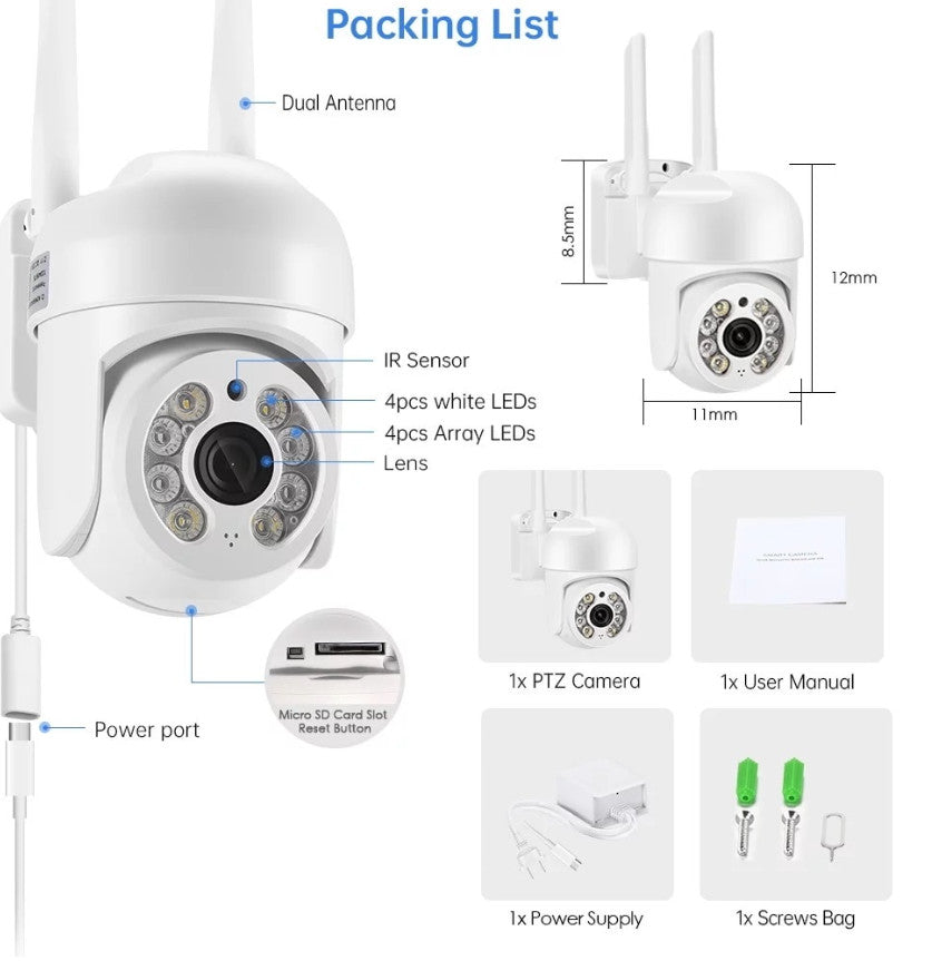 PACHET 2 CAMERE SUPRAVEGHERE 5MP + APLIFICATOR SEMNAL WIFI