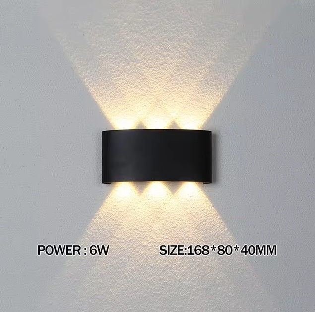 APLICA DE PERETE 6 LED-URI BIDIRECTIONALE INTERIOR-EXTERIOR 6W
