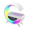Boxa Bluetooth Multifunctionala 3 in 1, Lampa LED RGB, Boxa Bluetooth, Incarcator Telefon Wireless, Lumina RGB, Alb