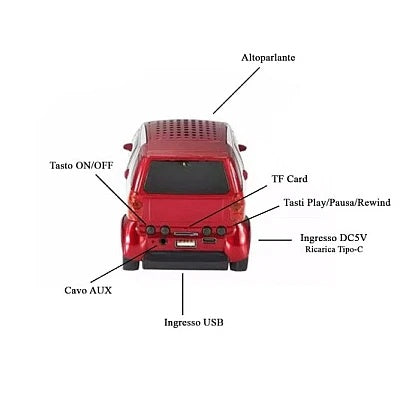 Boxa portabila Bluetooth Q YX233 in forma de masina SMART