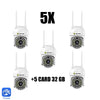 PACHET 5 CAMERE SUPRAVEGHERE WIFI JORTAN JT-8161QJ + 5 CARD MEMORIE 32GB