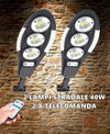 SET 2 LAMPI SOLARE STRADALE 3 CASETE 40W