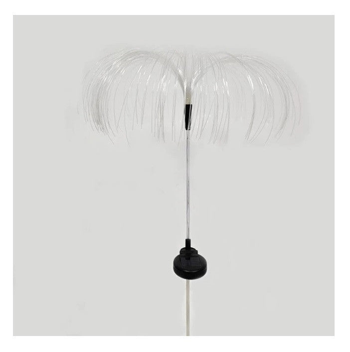 SET 4 LAMPI SOLARE DECORATIVE PALMIER LED COLOR FIBRA OPTICA